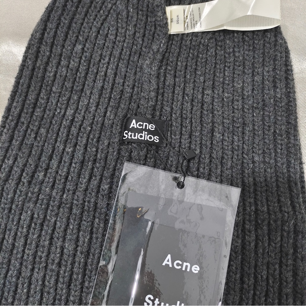 Acne Studios Face Patch Beanie - Gray - image 6